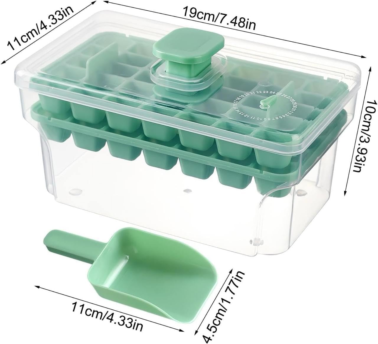 Easy Press Ice Tray Container